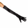 Stretch Satin Gloves - Black