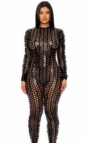 Lasercut Holes Jumpsuit