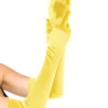 Extra Long Satin Gloves - Yellow