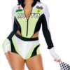 Green Light Go Sexy Motocross Racer Costume