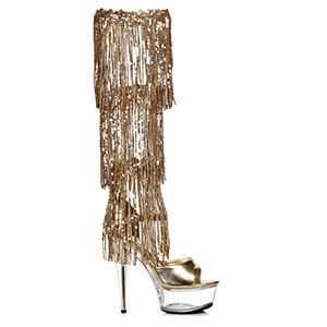 Lady 6″ Fringe Strapped Heel