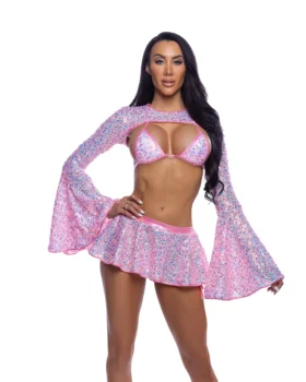 Sequin Mini Skirt - Pink