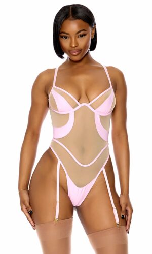 Catch My Wave Mesh Teddy Set - Orchid