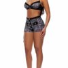 Keep It Classy Mesh Bra and Brief Lingerie Set - Black/White