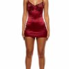 Peep Show Sequin Fringe Chemise Lingerie Set - Wine