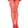 Callie Fishnet Tights with Backseam - Red