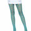 Ivy Pothole Net Tights - Neon Blue