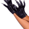 Zip-up claw gloves. - Black