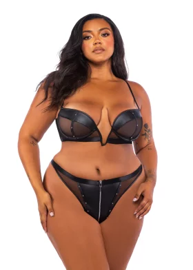 Lust & Leather Plus Size 2-Piece Short Set