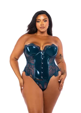 Eden Plus Size Bustier 2-Piece Set