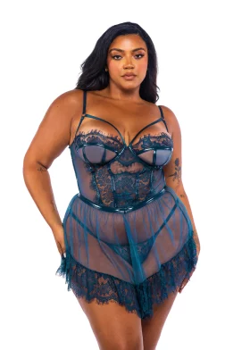 Eden Plus Size Babydoll 2-Piece Set