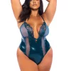 Eden Plus Size Plunge Teddy