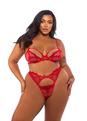 Baroque Heart Plus Size 2-Piece Short Set
