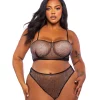 Think Pink Plus Size Rhinestone Tube 2-Piece Short Set - Black
