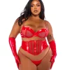 Midnight Minx Plus Size 3-Piece Waspie Set