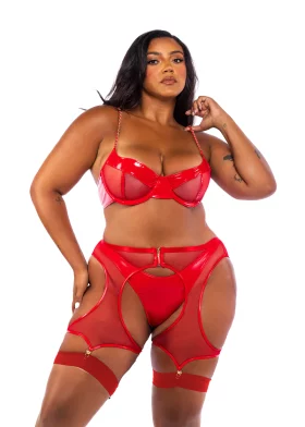 Midnight Minx Plus Size 3-Piece Chaps Set