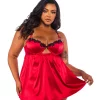 Love & Lust Plus Size Babydoll 2-Piece Set