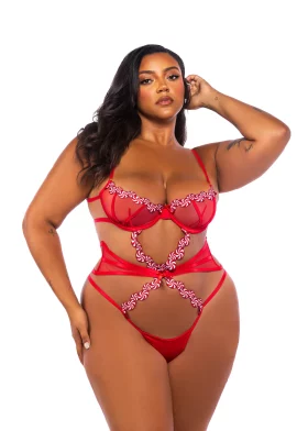Peppermint Kiss Plus Size Teddy