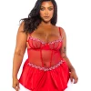 Peppermint Kiss Plus Size Babydoll