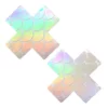 Mystical Mermaid White Iridescent Holographic X Factor Nipple Cover Pasties