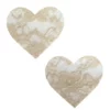 Nude Toffee Lace I Heart U Nipple Cover Pasties