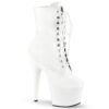 7" Heel, 2 3/4" PF Lace-Front Ankle Boot, Side Zip