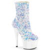 7" Heel, 2 3/4" PF Sequins Ankle Boot, Inside Zip