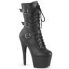 7" Heel, 2 3/4" PF Lace-Up Front Ankle Boot, Side Zip
