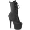 7" Heel, 2 3/4" PF Lace-Up Front Ankle Boot, Side Zip