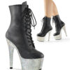 **7" Heel, 2 3/4" PF Front Lace-Up Ankle Boot w/RS, Side Zip