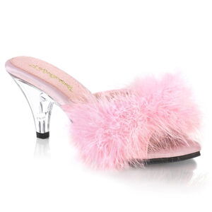 3" Heel, 1/8" Mini PF Marabou Fur Slide