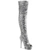 6" Heel, 1 1/2" Dual PF Open Toe Thigh Boot