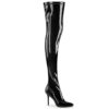4" Heel Stretch Thigh Boot, Side Zip