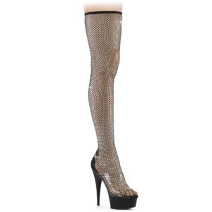 6" Heel, 1 3/4" PF Pull-On RS Mesh Thigh High Boot