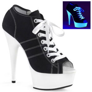 6" Heel, 1 3/4" P/F Open Toe Sneaker, Side Zip