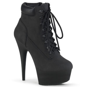 6" Heel, 1 3/4" PF Lace-up Front Bootie, Side Zip