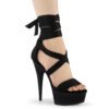 6" Heel, 1 3/4" PF Criss Cross Ankle Wrap Sandal