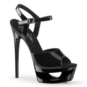 6 1/2" Heel, 1 3/4" Cut-Out PF Ankle Strap Sandal