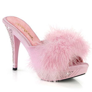 *4 1/2" Heel, 1" PF Marabou Fur Slipper