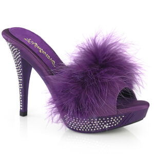 **4 1/2" Heel, 1" PF Marabou Fur Slipper