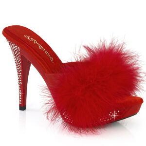*4 1/2" Heel, 1" PF Marabou Fur Slipper