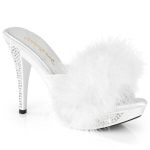 *4 1/2" Heel, 1" PF Marabou Fur Slipper