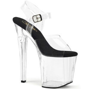 8" Heel, 3 3/4" PF Ankle Strap Sandal