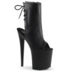 8" Heel, 4" PF Open Toe/Heel Ankle Boot, Side Zip