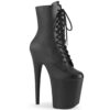 8" Heel, 4" PF Lace-Up Front Ankle Boot, Side Zip