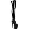8" Heel, 4" PF Stretch Thigh Boot, Side Zip