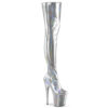 8" Heel, 4" PF Stretch Thigh Boot, Side Zip