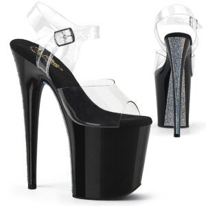 8" Heel, 4" PF Ankle Strap Sandal