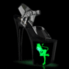 8" Heel, 4" PF LED Illuminated Ankle Strap Sandal