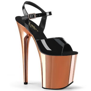 8" Heel, 4" PF Ankle Strap Sandal